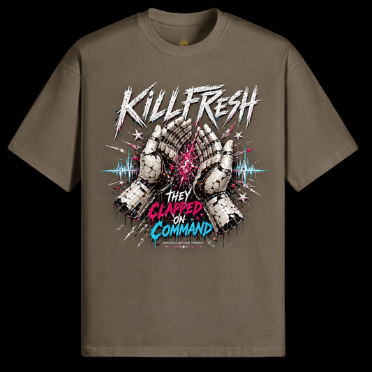 They Clapped On Command Oversized Graphic Tee