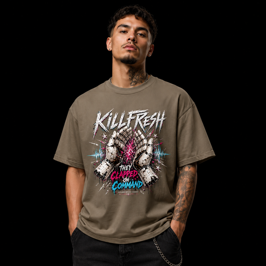 They Clapped On Command Oversized Graphic Tee