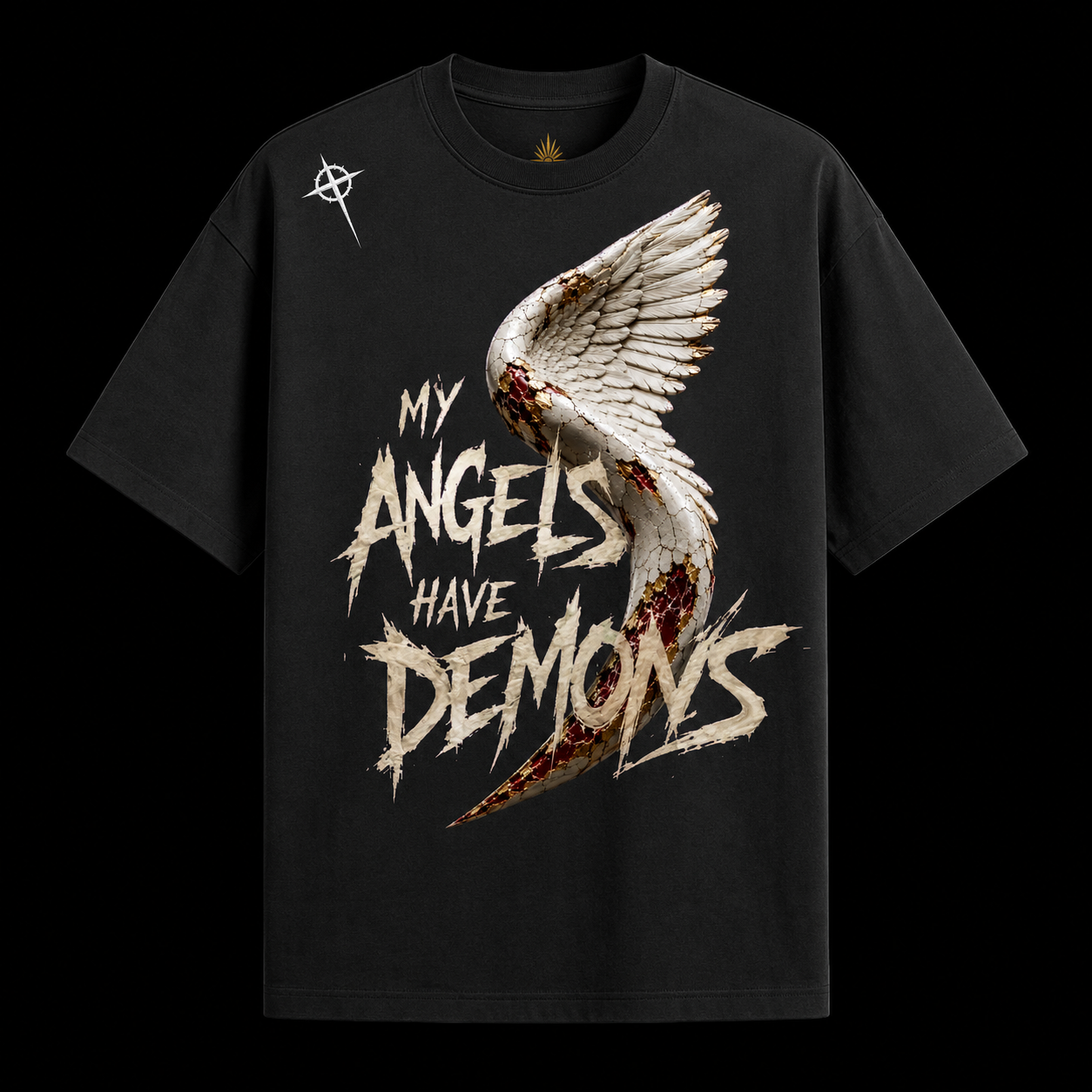 My Angels Have Demons Heavyweight Oversized Graphic Tee