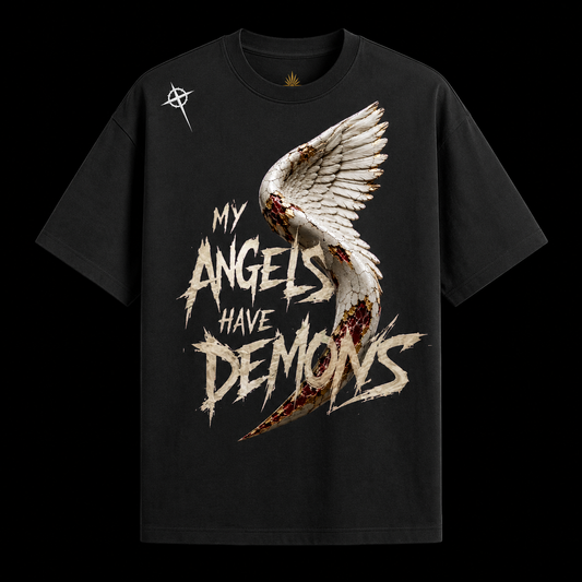 My Angels Have Demons Heavyweight Oversized Graphic Tee
