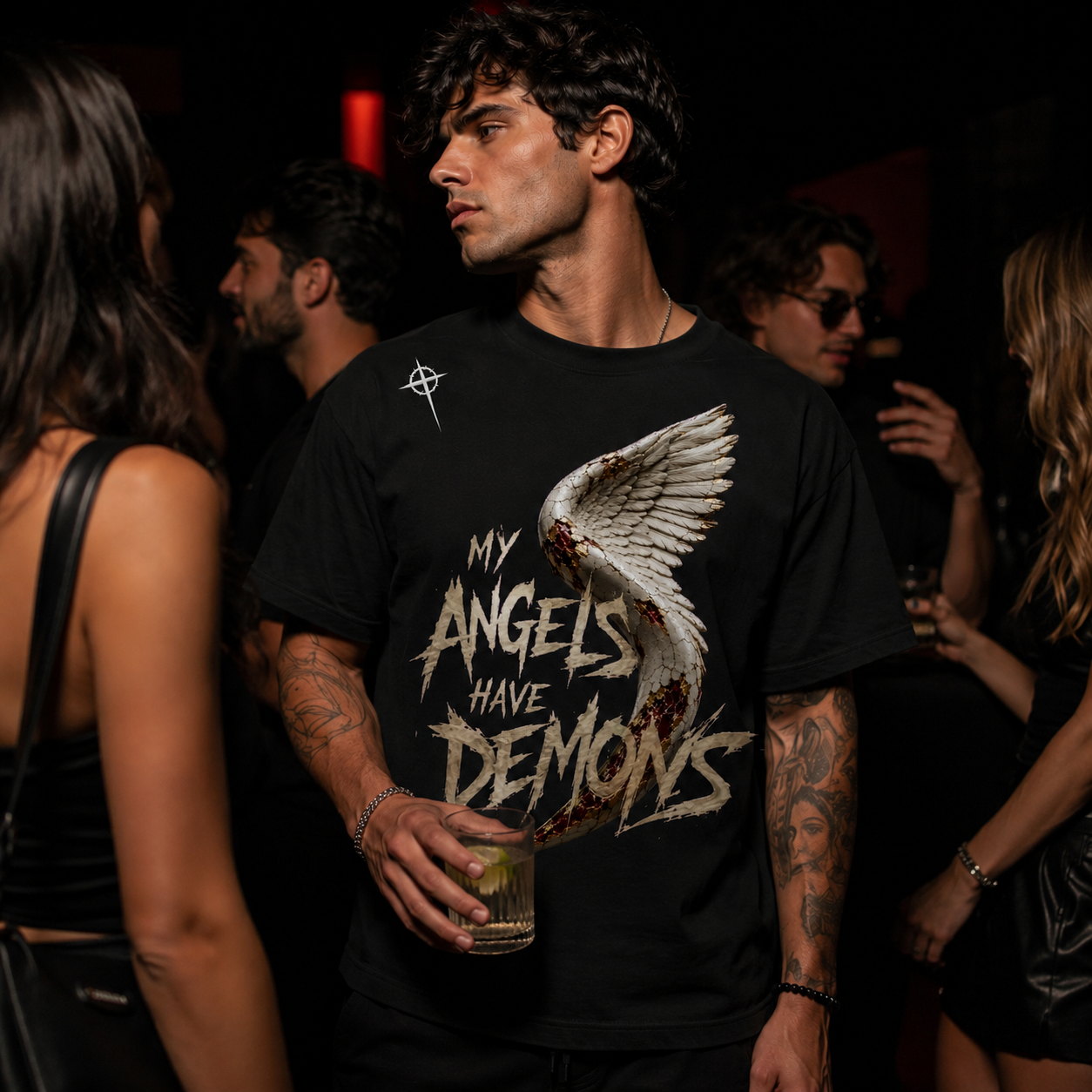 My Angels Have Demons Heavyweight Oversized Graphic Tee