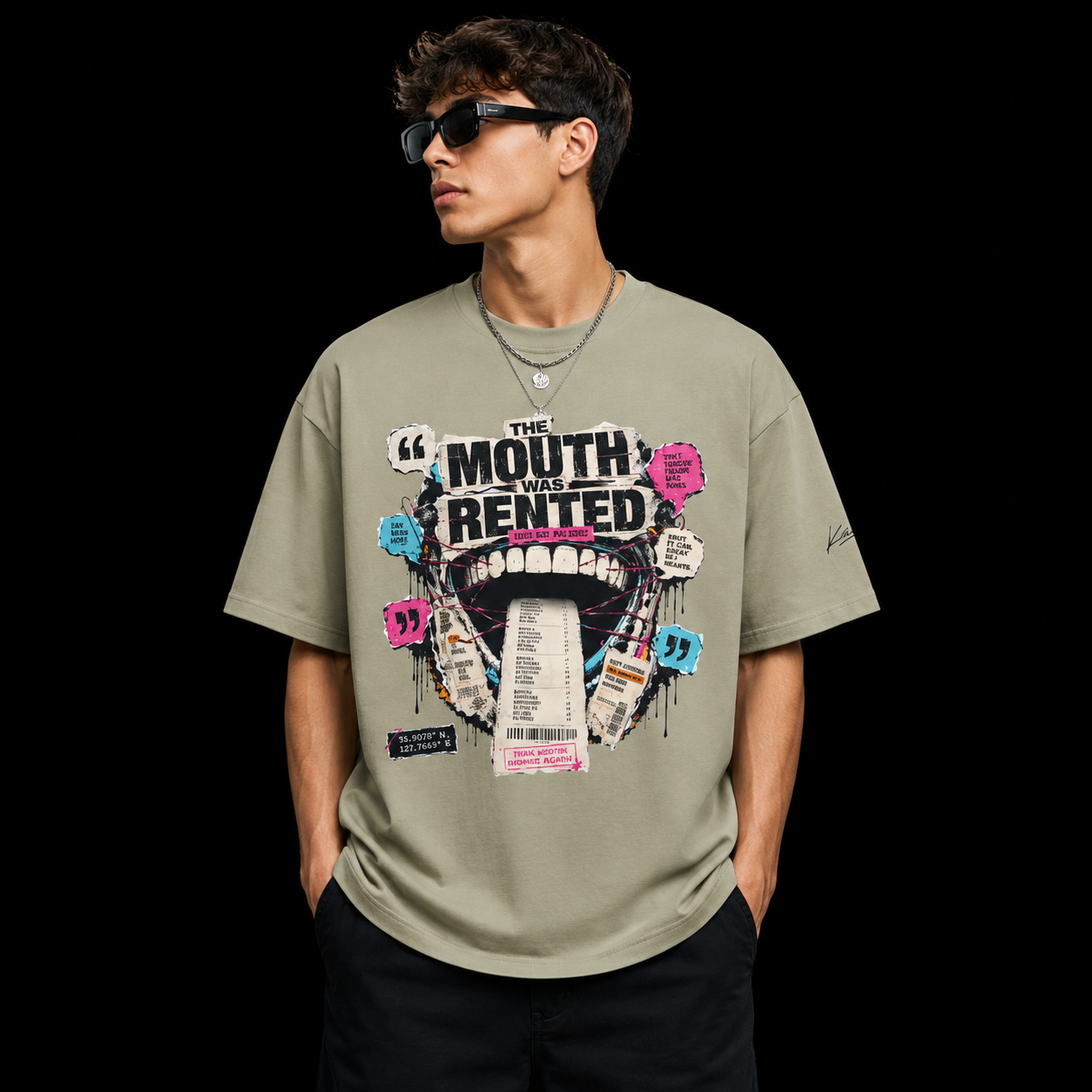 The Mouth Was Rented Oversized Streetwear Tee