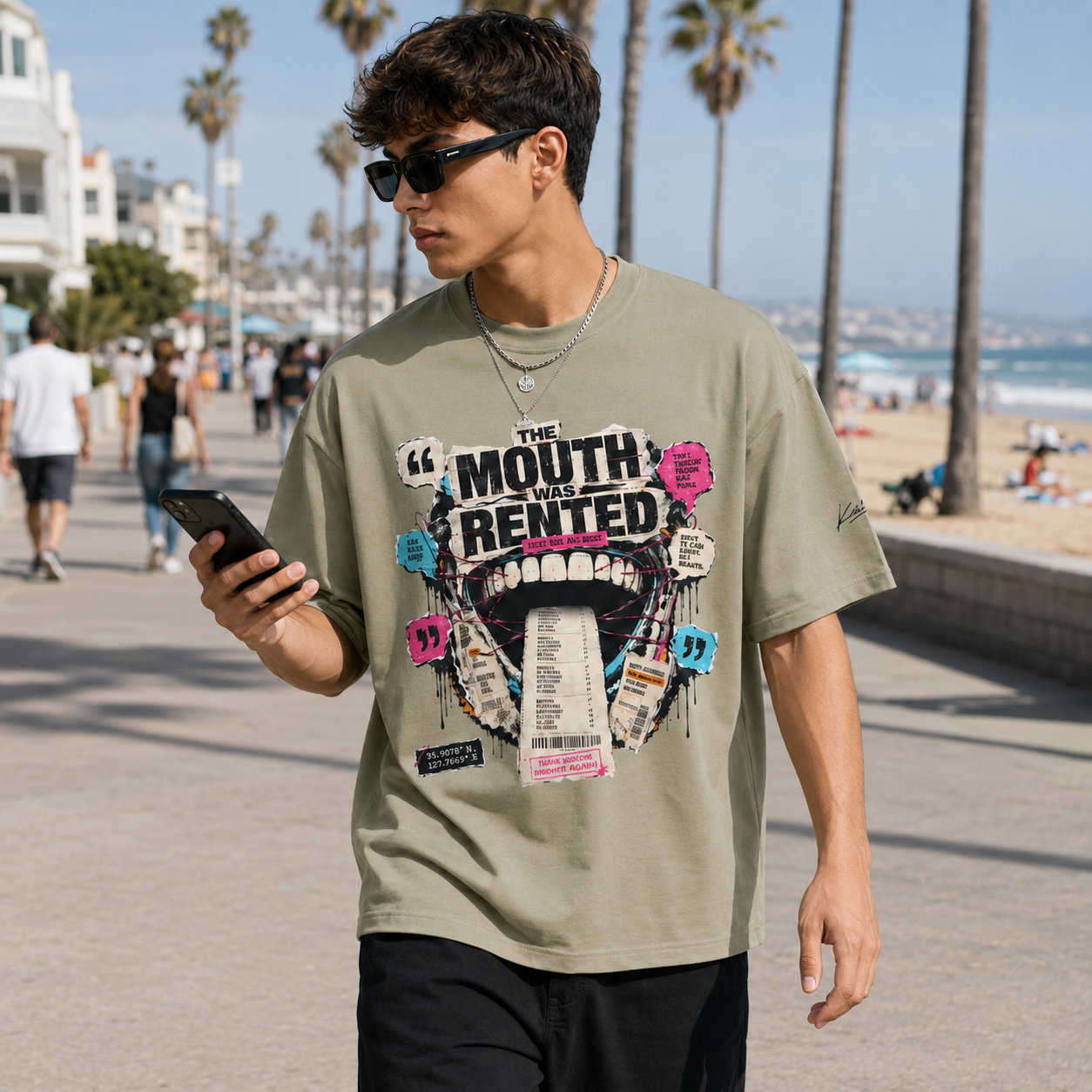 The Mouth Was Rented Oversized Streetwear Tee