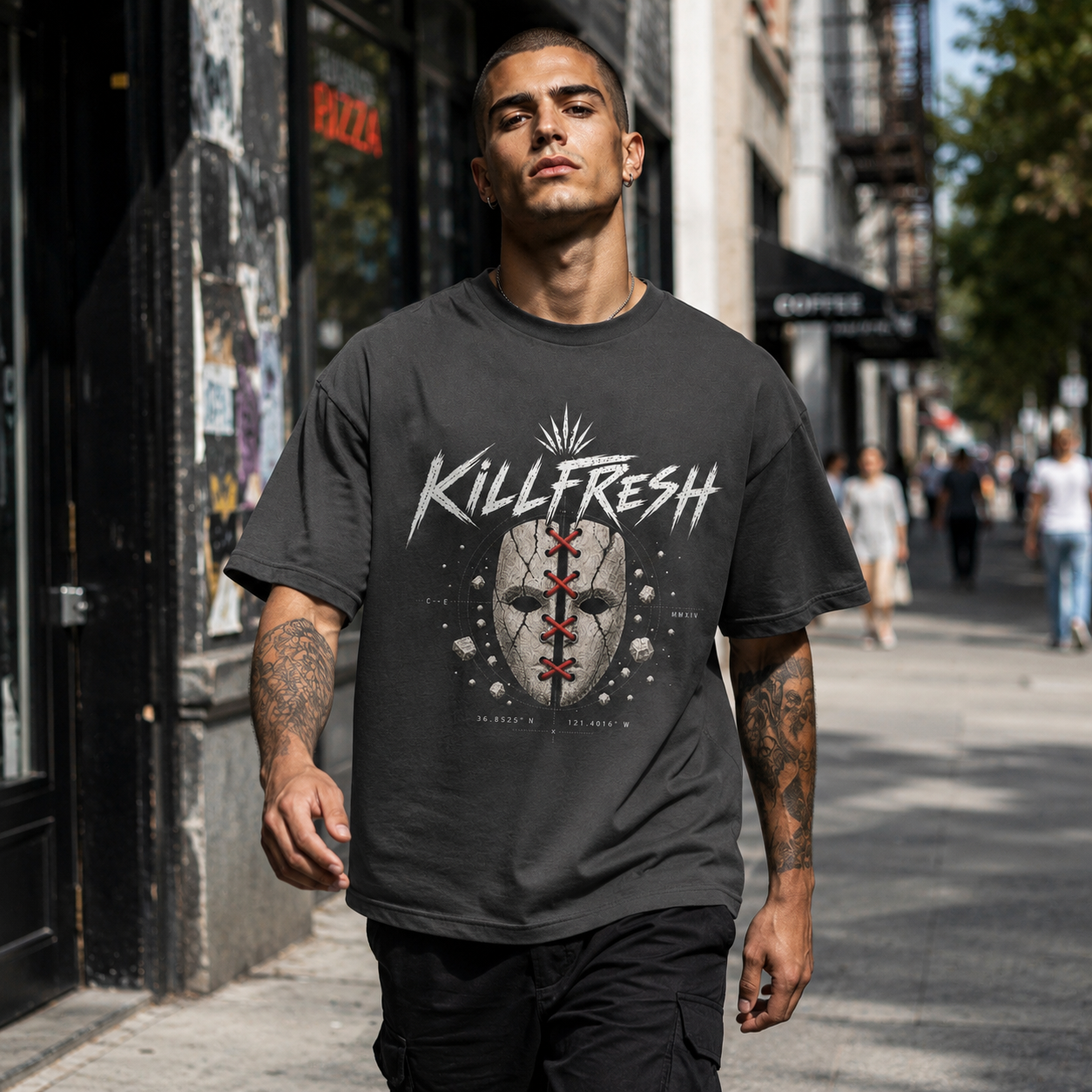 Stitched Identity Oversized Heavyweight Streetwear Tee