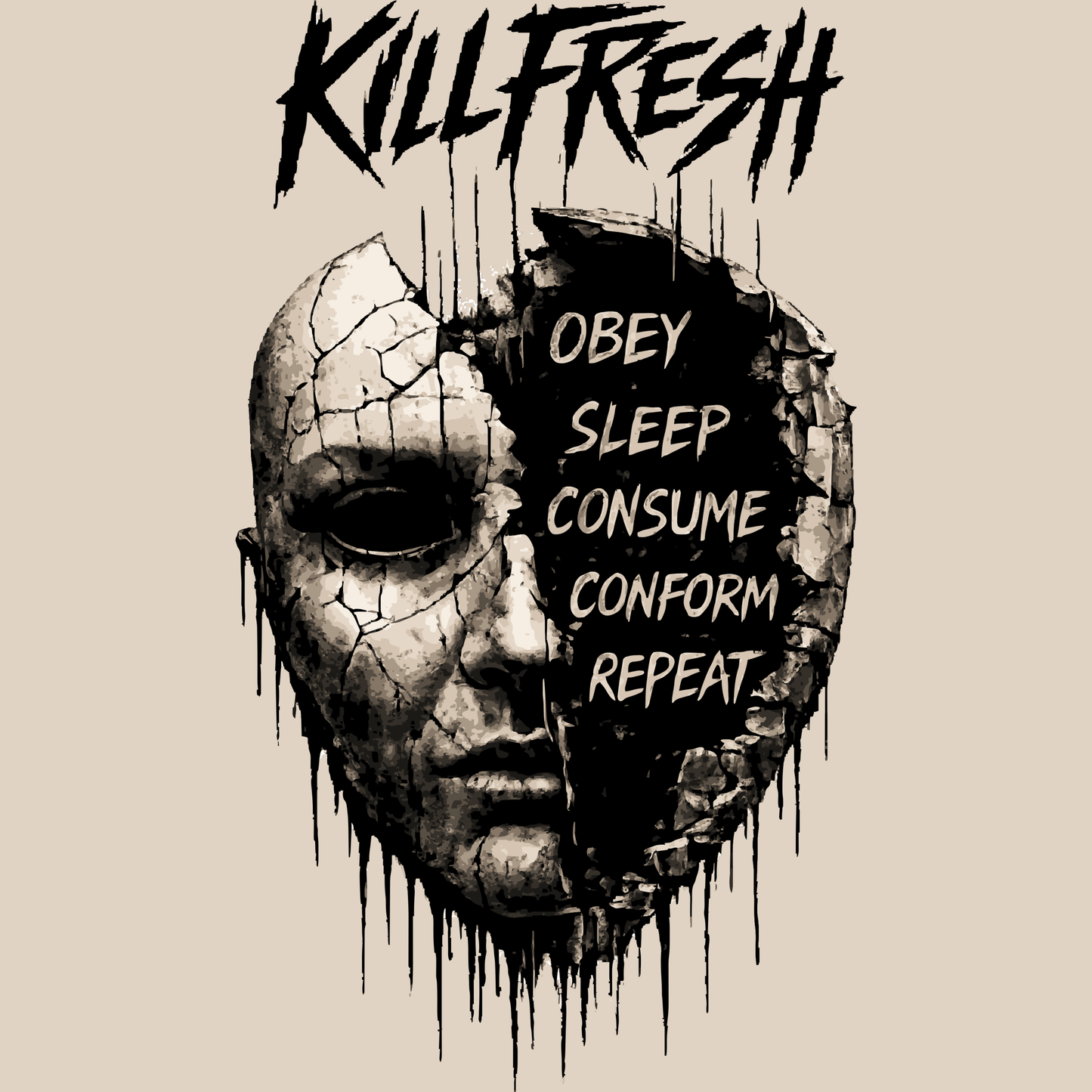 Masked Agenda Oversized Streetwear Tee
