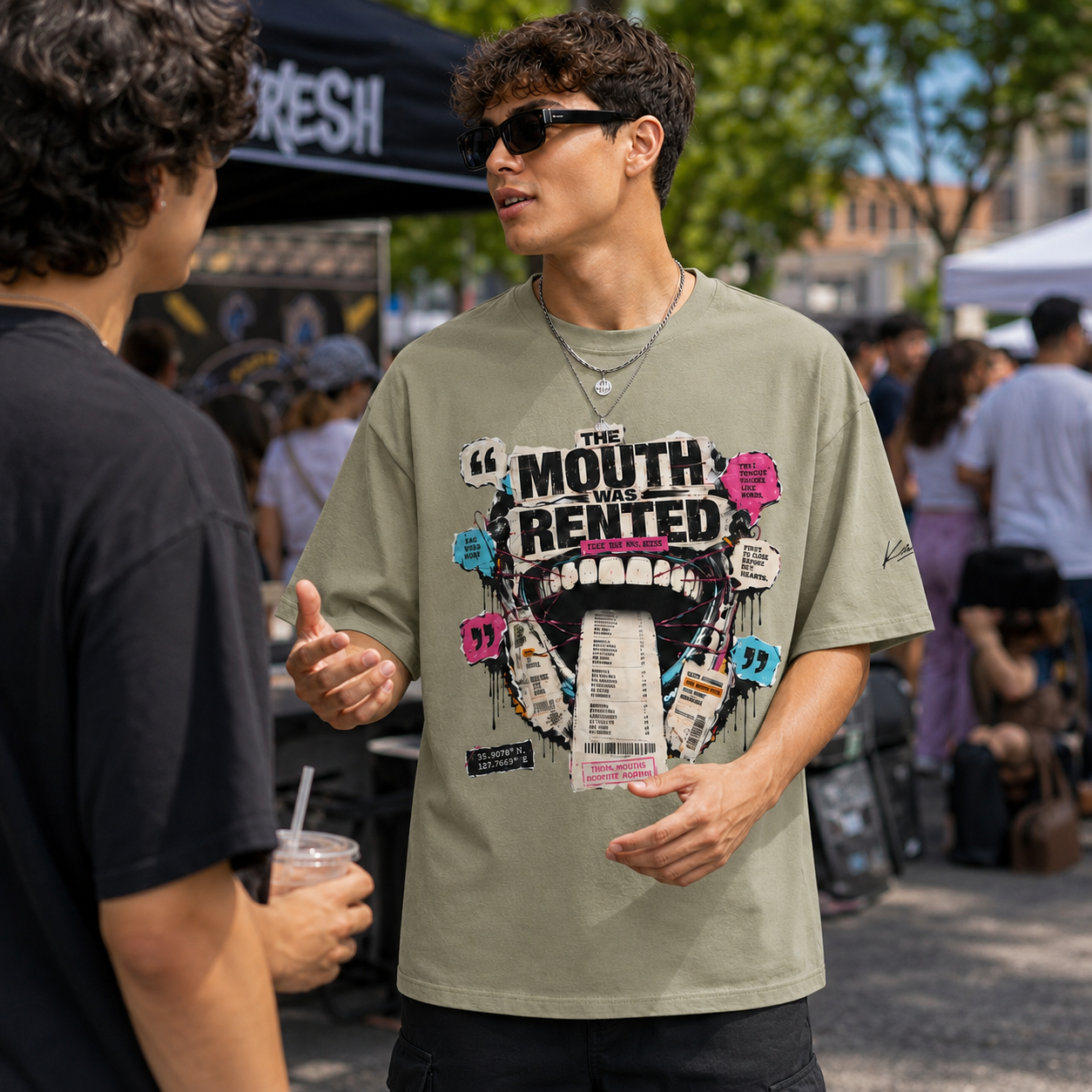 The Mouth Was Rented Oversized Streetwear Tee